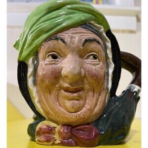 Royal Doulton Large Porcelain Character Toby Jug Sairey Gamp 6” England